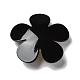 アクリル製の大きなペンダント  笑顔の花  タータン  ブラック  52x53.5x14mm  穴：2mm MACR-M023-02A-2