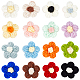 Arricraft 32 pièces 16 couleurs accessoires d'ornement de tricot en coton faits à la main DIY-AR0002-09-1