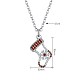 Christmas Theme Brass Pendant Necklaces NJEW-BB35099-4