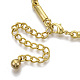 Set di gioielli con bracciale e collana con maglie a cuore BJEW-S121-05-7