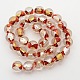 Chapelets de perles rondes en verre de feuille d'or FOIL-L002-12mm-02-2