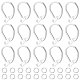 Beebeecraft 1 Box 20Pcs 925 Sterling Silver Plated Leverback Earwires French Earring Hooks 15.6x10x2mm Interchangeable Dangle Ear Wire Findings with 20Pcs Open Jump Rings for Jewelry Making DIY-BBC0001-02S-1