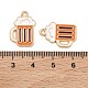 Pendentifs d'émail en alliage&nbsp;FIND-H020-01B-G-3