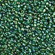 ラウンドガラスシードビーズ  透明色の虹  ラウンド  濃い緑  3mm SEED-A007-3mm-167-2