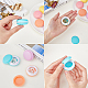 Hobbiesay 12 Stück 6 Farben tragbare Mini-Macaron-Schmuckaufbewahrungsbox aus PP und TPE CON-HY0001-03-5