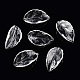 Perles de pétales de verre transparent&nbsp;GLAA-N001-20-1