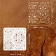 Fingerinspire stencil modello batik tribale 11.8x11.8 pollice grande stencil da parete quadrilatero in plastica riutilizzabile scava fuori stella a quattro punte arte artigianale stencil per piastrelle mobili porte armadi DIY-WH0383-0061-2