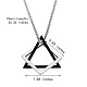 304 collar con colgante de triángulo y rombo de acero inoxidable con cadenas de caja JN1045A-3