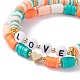 Ensemble de bracelets de perles d'argile polymère faits à la main BJEW-TA00043-01-4