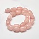 Natural Rose Quartz Column Beads Strands G-F200-01-2