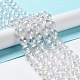 Brins de perles de cristal de quartz synthétique galvanisées G-Z038-A02-03AB-1-2