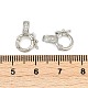 Застежки-твистеры из латуни с микропейвом и прозрачным фианитом KK-H202-18P-3
