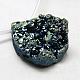 Electroplated Natural Druzy Agate Beads Strands G-N0259-03-3