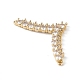 Rack Plating Brass Micro Pave Clear Cubic Zirconia Chandelier Component Link KK-C019-25G-2