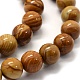 Chapelets de perles en pierre en bois naturel G-G763-05-4mm-3
