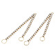 Brass Pave Crystal Rhinestone Chain with Ring Big Pendants KK-N216-423-03LG-3