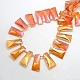 Faceted Electroplate Crystal Glass Trapezoid Beads Strands EGLA-F073B-06-2