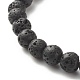 Natural Lava Rock Round Beads Essential Oil Anxiety Aromatherapy Stretch Bracelets BJEW-JB07042-7
