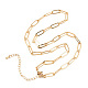 Brass Paperclip Chain Necklace Making X-KK-S356-575-NF-3