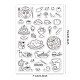 Globleland cibo chiaro francobolli ricetta icone caffè torta turchia silicone trasparente timbro sigilli per la produzione di carte fai da te scrapbooking foto ufficiale album decor craft DIY-WH0167-56-551-2