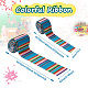 2Rolls 2 Styles Stripe Pattern Printed Polyester Grosgrain Ribbon OCOR-TA0001-37N-3