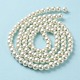 Abalorios de perla de vidrio perlados redondos X-HY-8D-B02-3