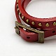 Fashionable Wrap Style Leather Roman Numeral watch Bracelets WACH-M054-M-4