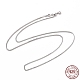 Collar de cadenas de trigo de plata de ley 925 chapada en rodio para mujer STER-I021-02C-P-2