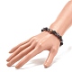 4Pcs 4 Color Natural Lava Rock & Synthetic Hematite Stretch Bracelets Set BJEW-JB07881-3