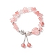 Cherry Quartz Glass Charm Bracelets for Women BJEW-JB09926-01-1