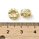 Placage en rack laiton micro pavé de zircone cubique perles européennes KK-F866-10G-3
