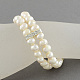 Natural Pearl Stretch Bracelets For Wedding BJEW-R255-03-2