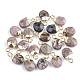 Electroplate Natural Rhodonite Charms G-S344-09B-1