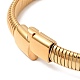 Ionenplattierung (IP) 304 Stretch-Armband aus Edelstahl mit flacher Schlangenkette und Magnetverschluss für Männer und Frauen BJEW-E009-12G-02-4