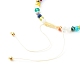 Electroplate Glass Nylon Thread Braided Bead Bracelets BJEW-JB06360-6