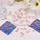 Fashewelry 2 juegos de aleación de zinc con accesorios colgantes de joyería de rhinestone de vidrio FIND-FW0001-07-4