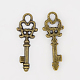 Antique Bronze Tone Tibetan Silver Skeleton Key Pendants X-MLF0816Y-NF-1