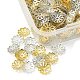 300 Stück 3 Farben Blumen-Perlenkappen aus Eisen IFIN-YW0001-81-2