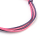 Korean Waxed Polyester Cord Bracelets BJEW-JB03783-06-2