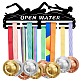 SUPERDANT Swimming Medal Hanger Holder Display Open Water Sports Medals Display Rack for 40+ Medals Wall Mount Award Display Holder Hook Hanger Decor Iron Hooks Gifts for Swimmer Freediver ODIS-WH0021-589-1