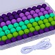 80шт 4 стильных круглых силиконовых фокусных бусины SIL-SZ0001-22J-1