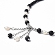 Natural Pearl & Gemstone/Glass Beaded Necklaces NJEW-F302-02-3