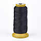 ポリエステル糸  カスタム織りジュエリー作りのために  ブラック  0.25mm  約700m /ロール NWIR-K023-0.25mm-14-1