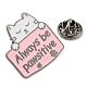 Cat Shape Alloy Enamel Pin Broochs AJEW-Z023-09B-3