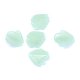 模造ヒスイガラスのチャーム  魚の形をした花びら  ミディアムアクアマリン  16x14.5x2.5mm  穴：1mm GLAA-H016-03C-9-2