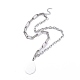 304 cadenas de clip de papel de acero inoxidable y conjuntos de joyas de cadena de cable SJEW-K153-59P-2