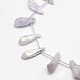 Electroplate de piedras preciosas abalorios de cristal de cuarzo natural hebras G-L135-11-2