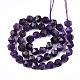 Natural Amethyst Beads Strands G-R448-8mm-07-2