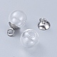 Bails de pendentif de capuchon de perle en plastique KY-K003-02A-4