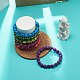Set di braccialetti elastici con perline in plastica con teschio da 9 pz e 9 colori per donna BJEW-JB08900-2